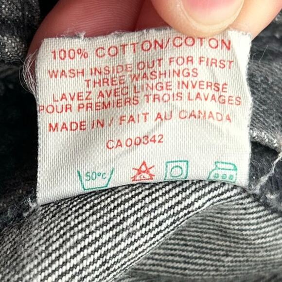 Vintage 80s Men's Levi's 531 Black Straight Leg Faded Denim Jeans 36x32 (35x33) - Picture 5 of 9